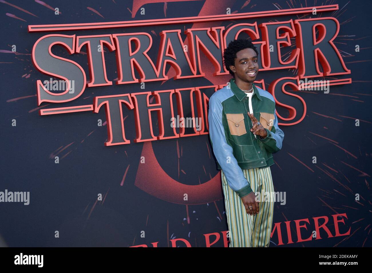 Caleb McLaughlin attends the premiere of Netflix's 