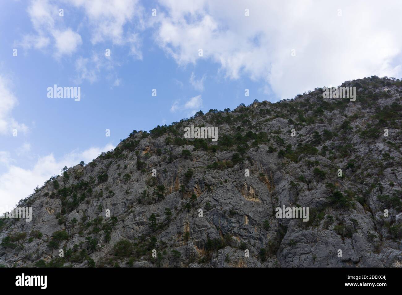 view of rocks on a cloudy day Stock Photo