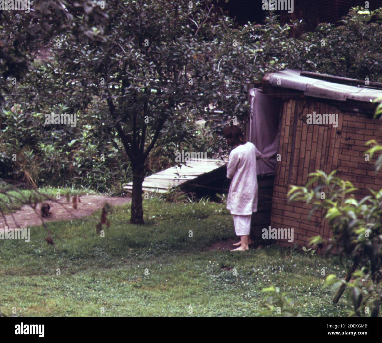 1970s Photo (1973) Outhouse near the railroad at Riverside West