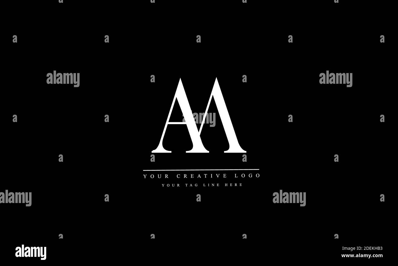 AM, MA, A, M abstract vector logo monogram template Stock Photo - Alamy