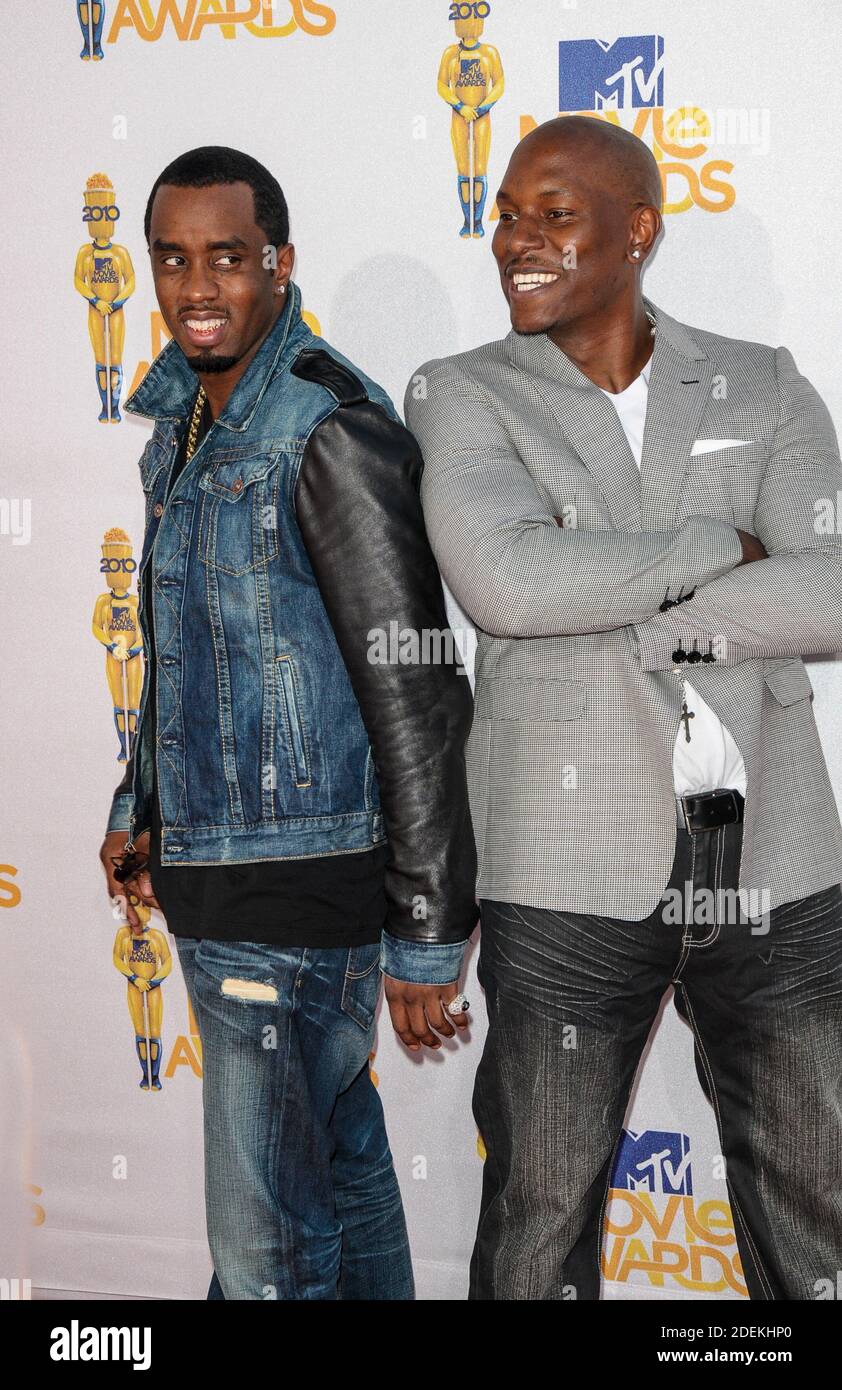 Sean Diddy Combs,Tyrese Gibson at 2010 MTV Movie Awards at the Gibson