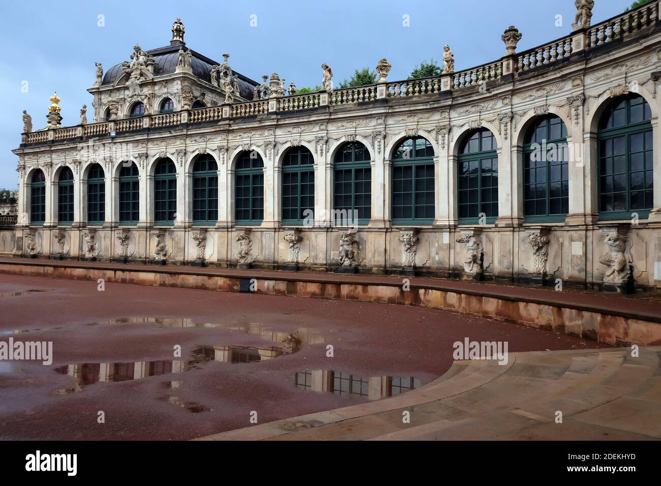 Famous Zwinger palace (Der Dresdner Zwinger) Art Gallery of Dresden, Saxony, Germany Stock Photo
