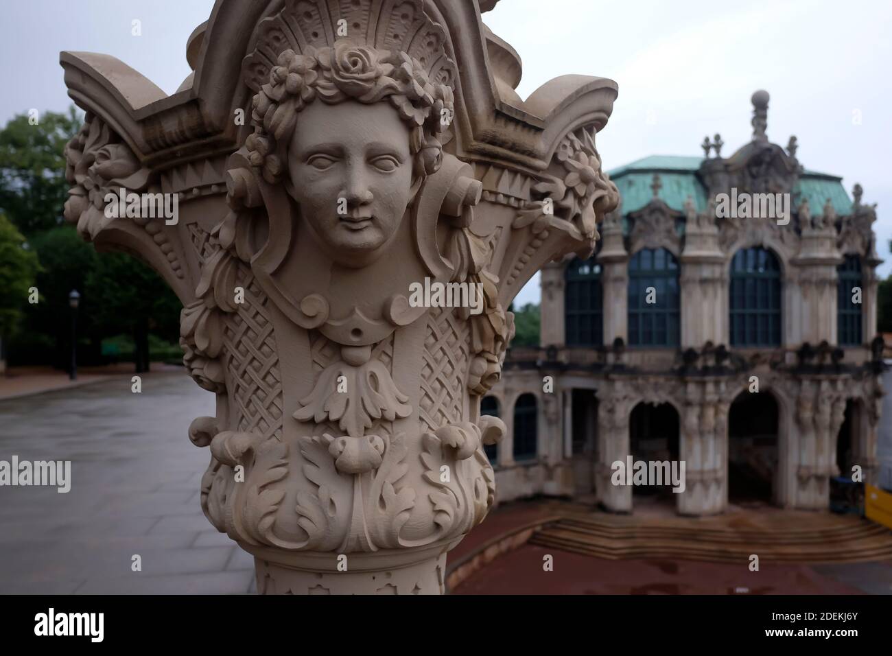 Famous Zwinger palace (Der Dresdner Zwinger) Art Gallery of Dresden, Saxony, Germany Stock Photo