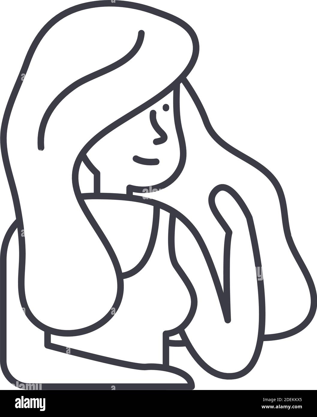 Models icon, linear isolated illustration, thin line vector, web design ...