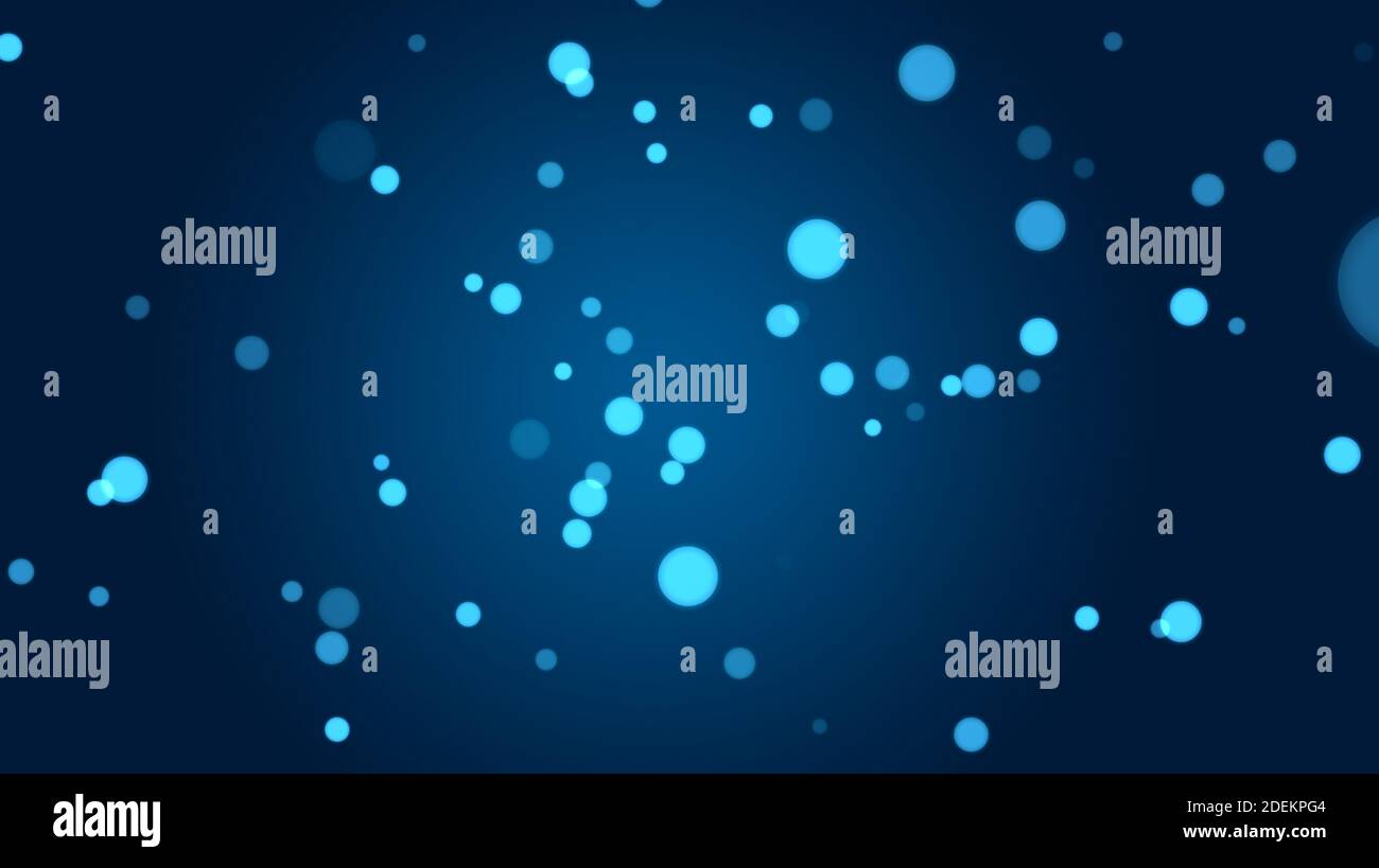 Modern dark blue gradient abstract background with random particles or bokeh Stock Photo
