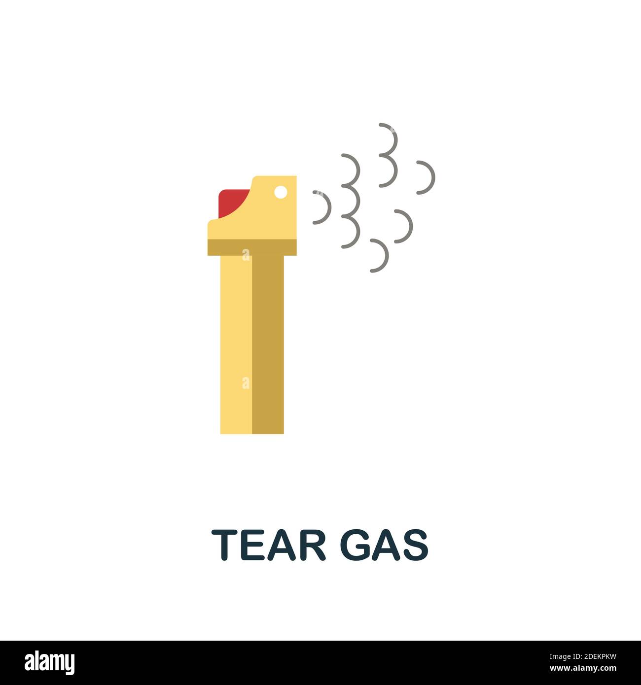 Tear Gas flat icon. Simple element from protest collection. Creative ...