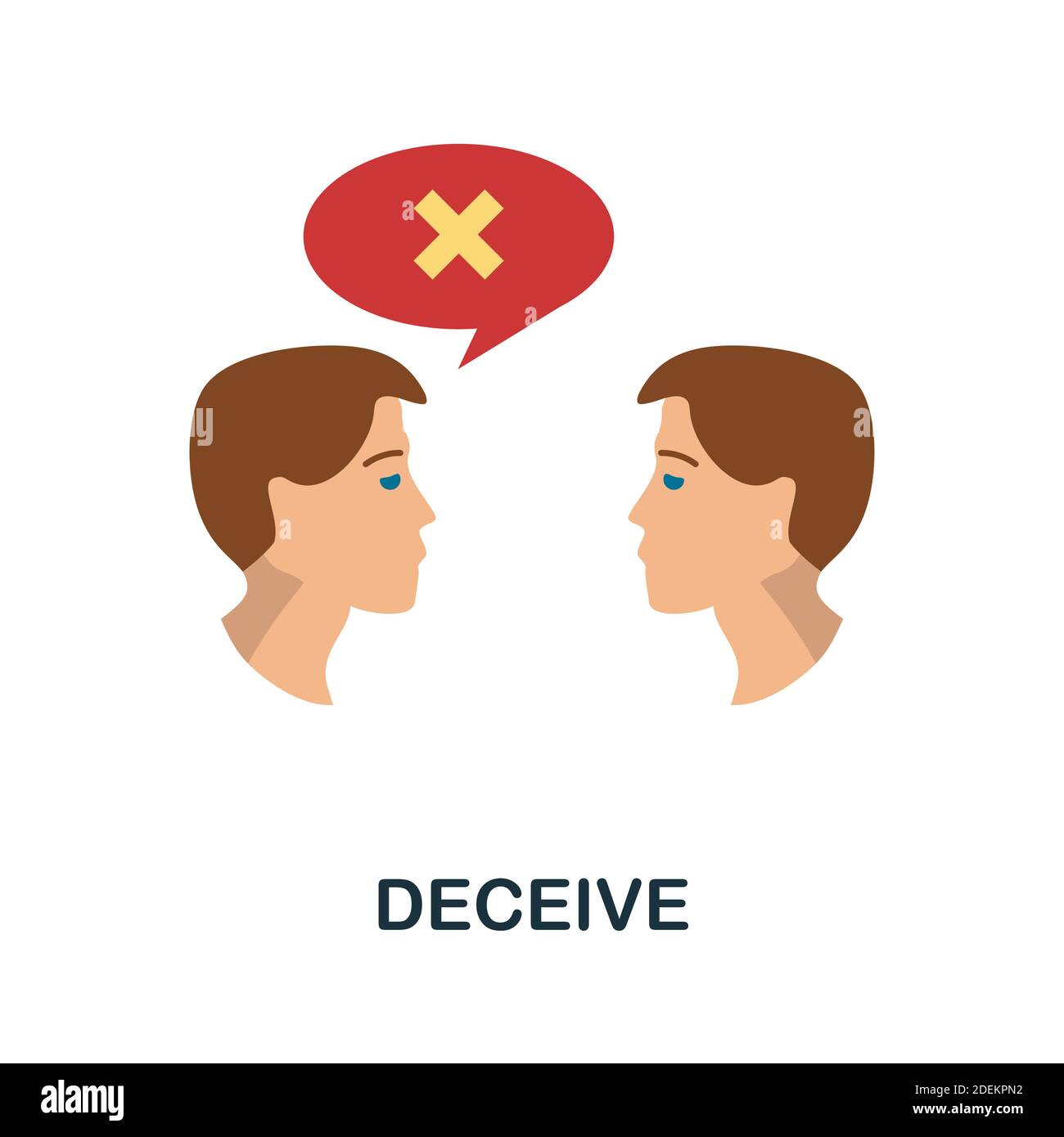 Deceive flat icon. Simple element from protest collection. Creative ...