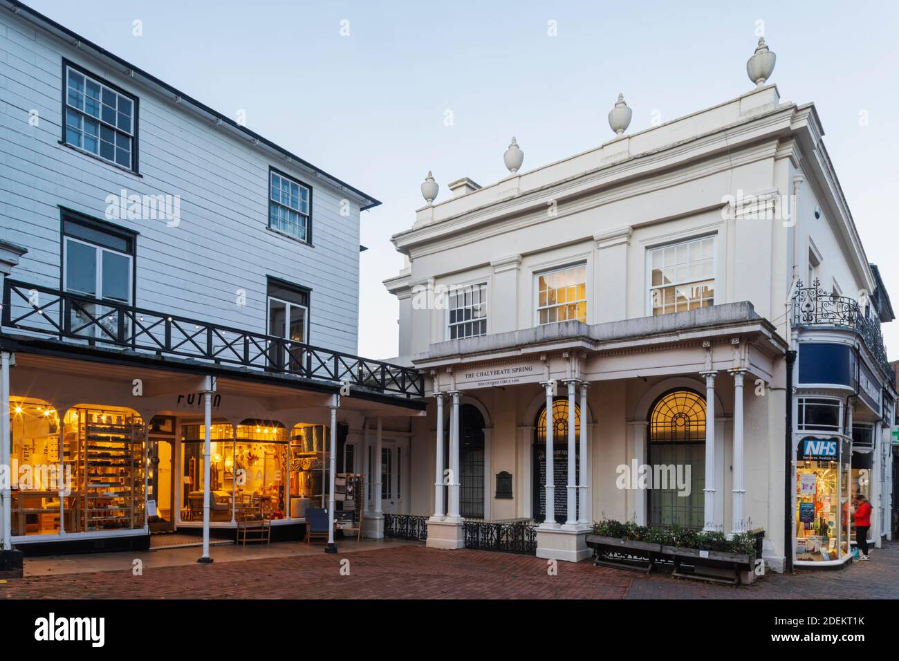 England, Kent, Tunbridge Wells, The Pantiles Shopping Street Stock