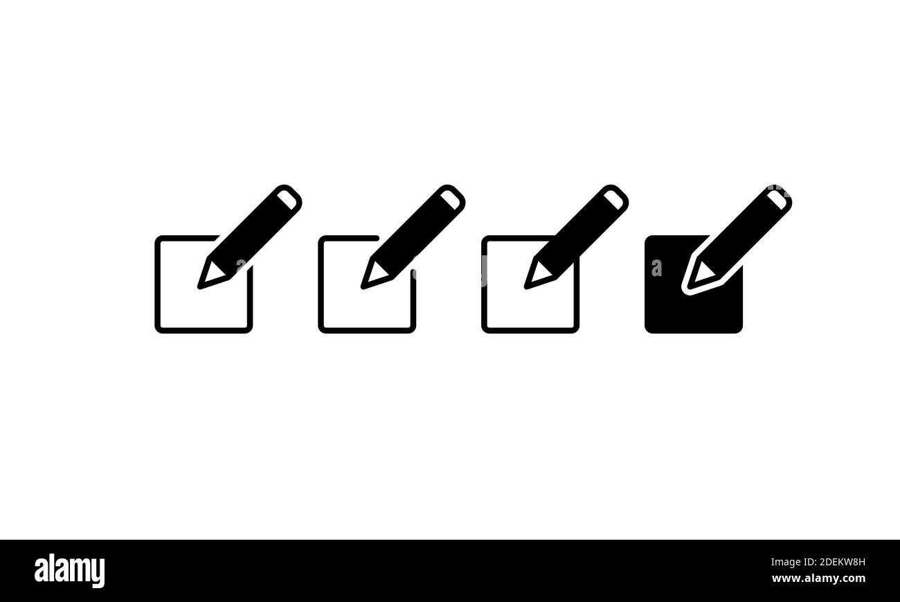 Notes icon set. Document sign. Vector on isolated white background. EPS 10 Stock Vector Image