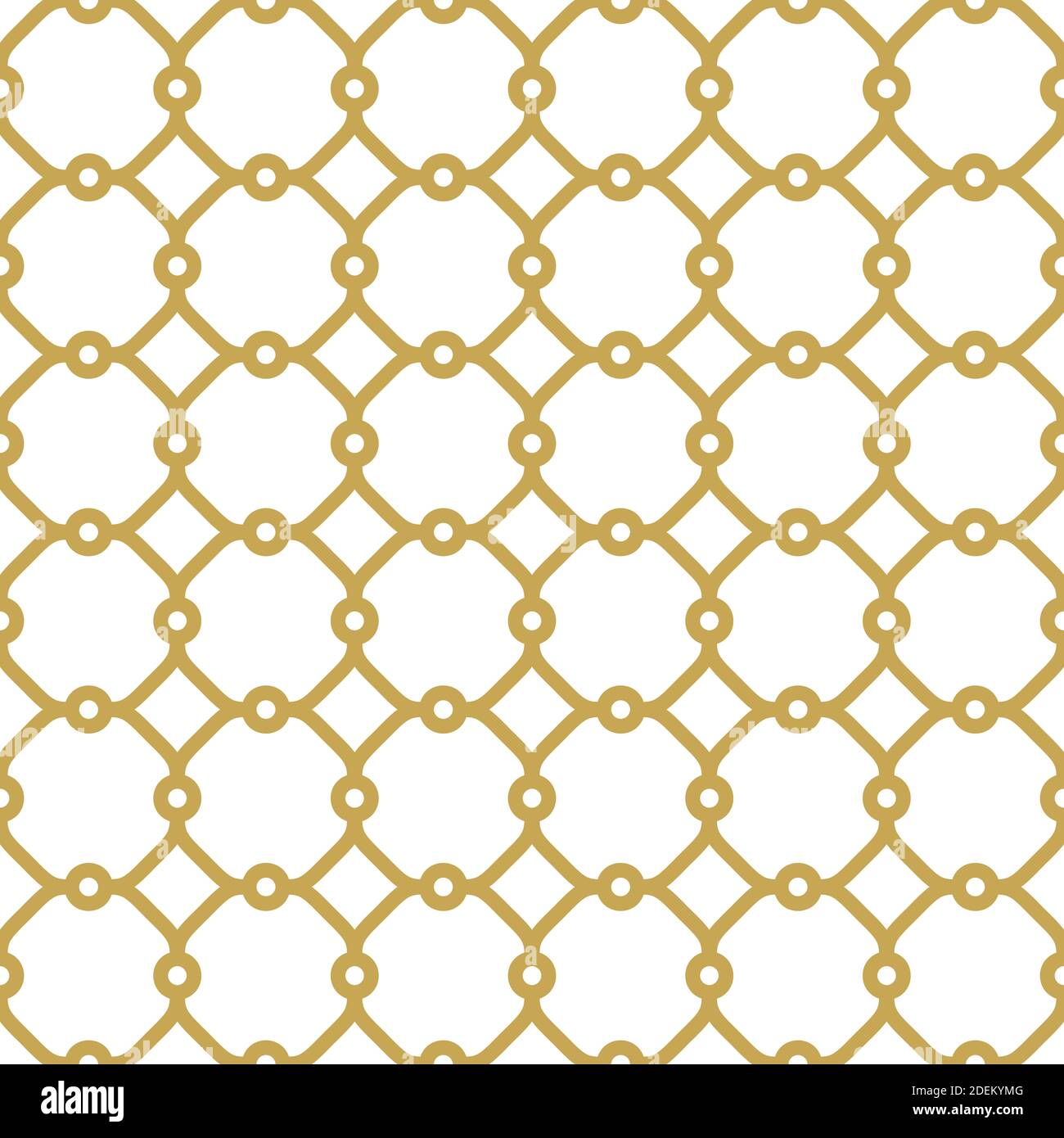 Seamless Golden Pattern in Arabian Style Stock Photo