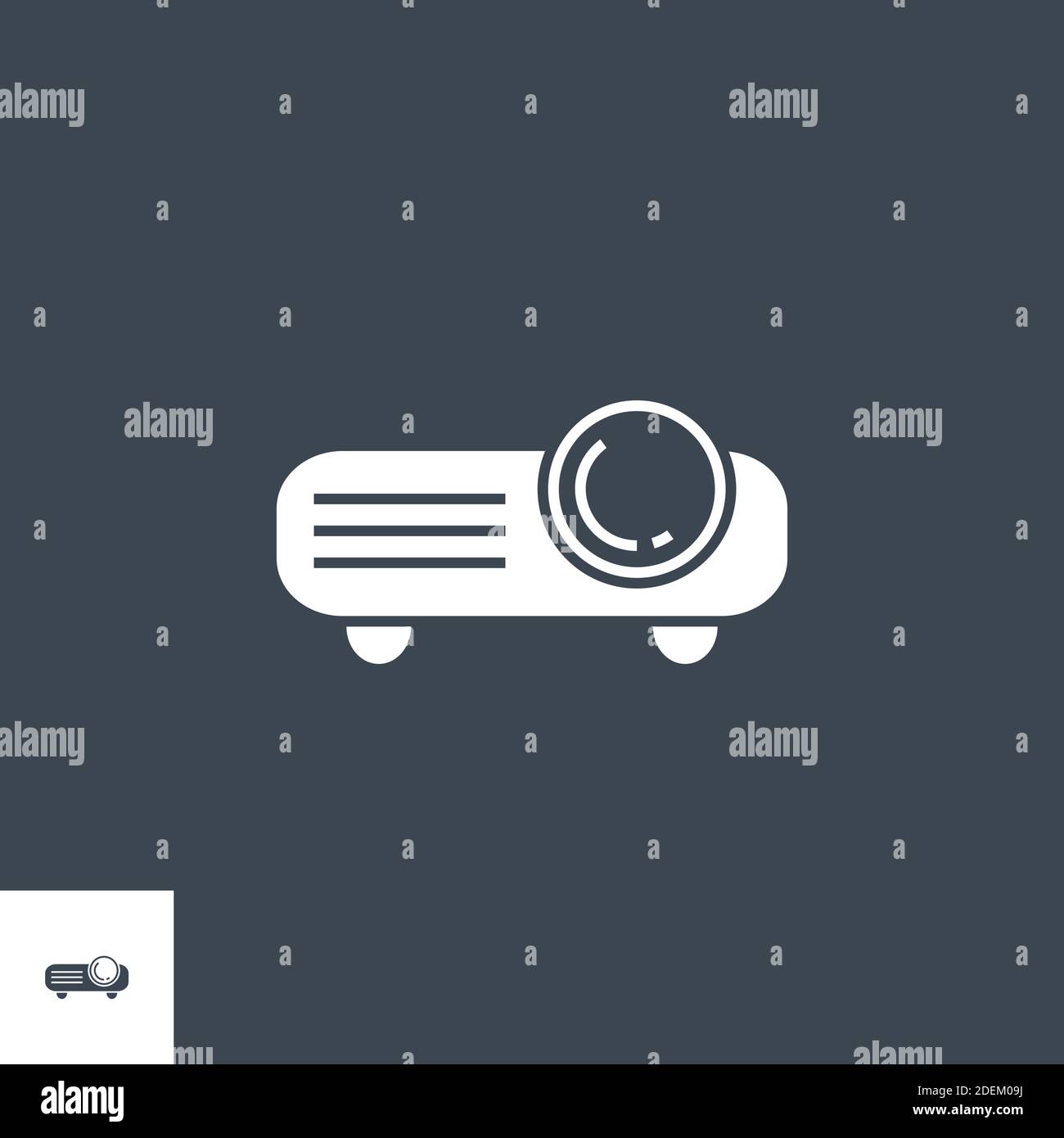 Video Projector related vector glyph icon. Stock Vector
