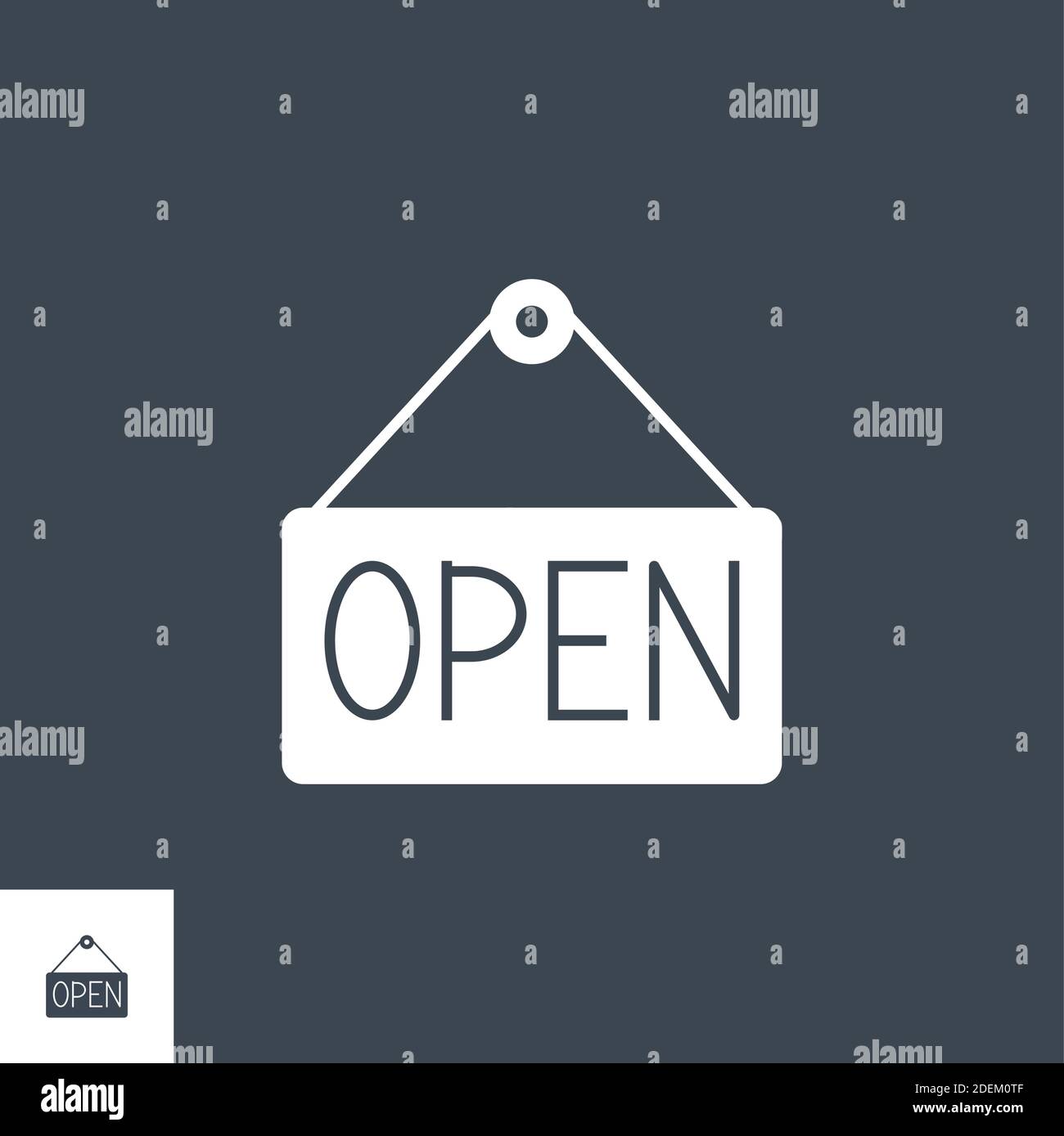 Nameplate Open related vector glyph icon Stock Vector Image & Art - Alamy