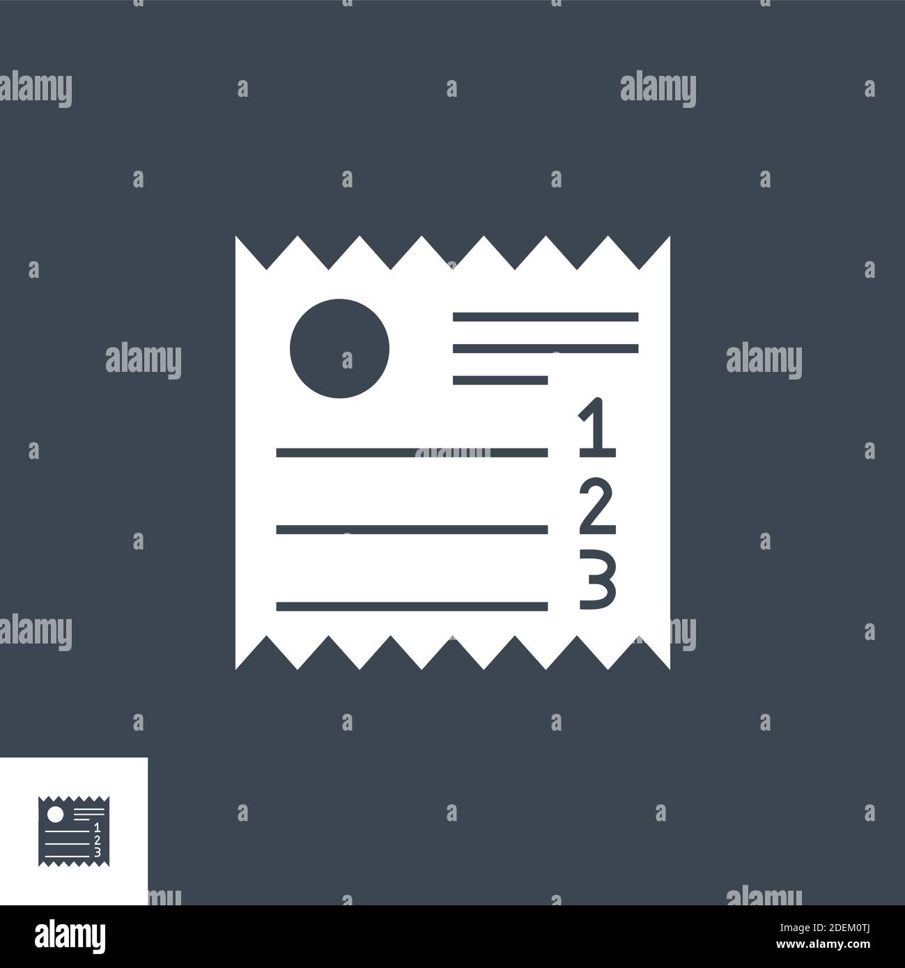 Sales Receipt related vector glyph icon. Stock Vector