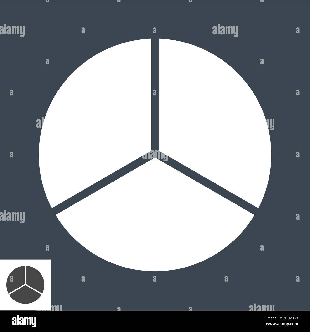 Pie Chart related vector glyph icon. Stock Vector