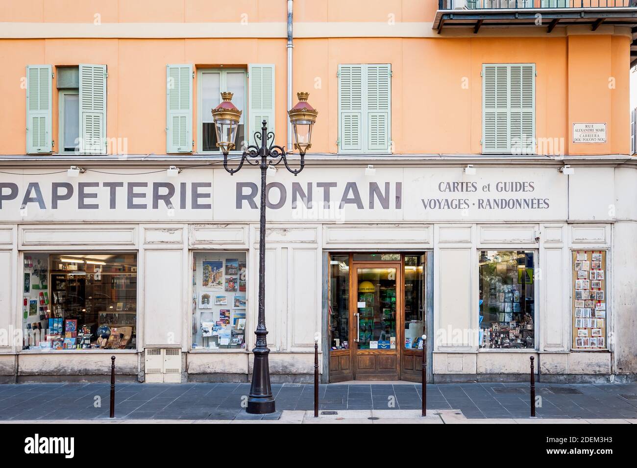 The famous Papeterie Rontani bookshop in the city of Nice, South of France. Stock Photo