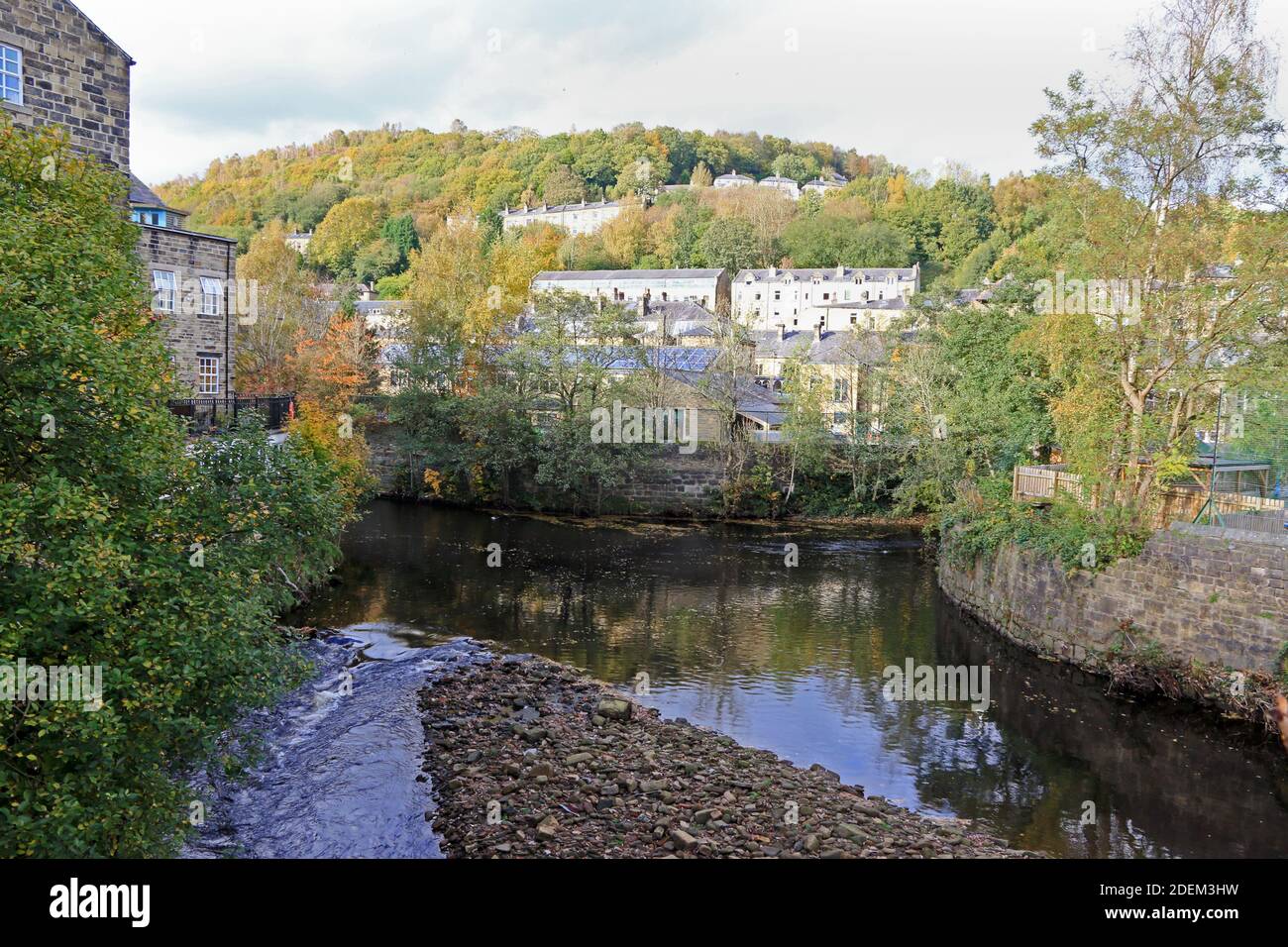 Confluence of Hebden Water and River Calder, Hebden Bridge Stock Photo Alamy
