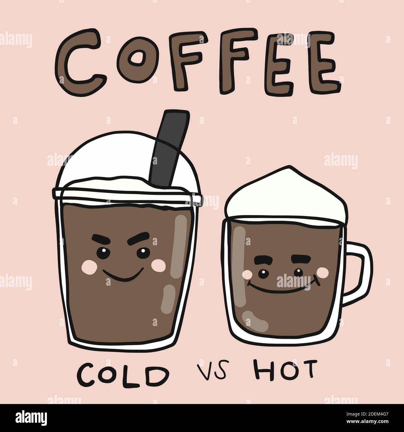 https://c8.alamy.com/comp/2DEM4G7/coffee-cup-hot-and-cold-cartoon-vector-illustration-doodle-style-2DEM4G7.jpg
