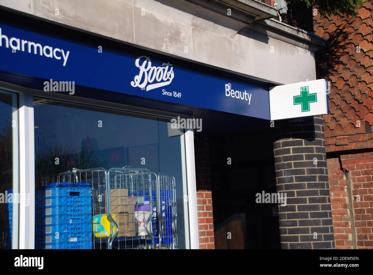A branch of Boots the Chemist at Tenterden in Kent, England on November