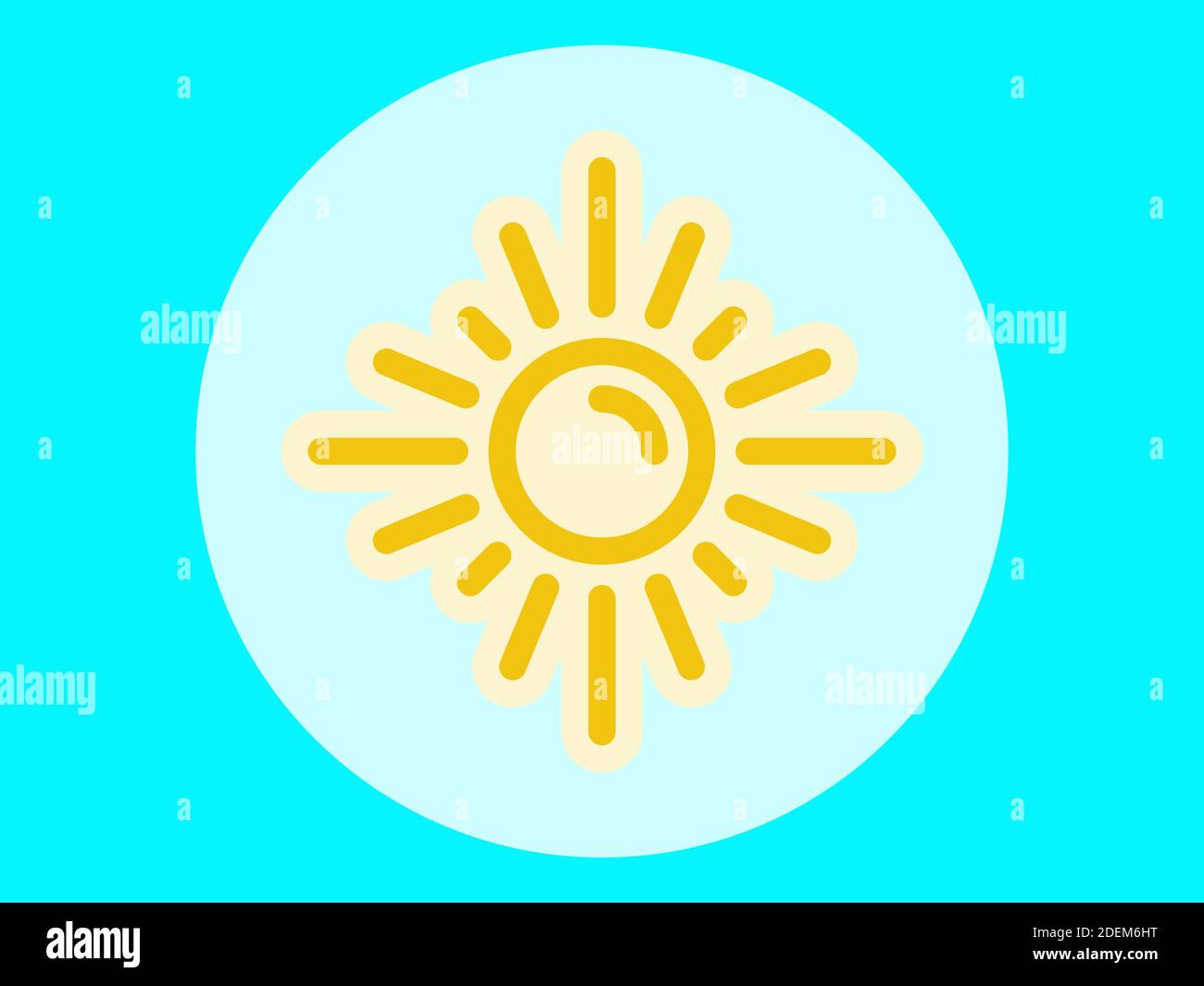 Vector icon. Illustration on a theme Light and heat source Stock Vector