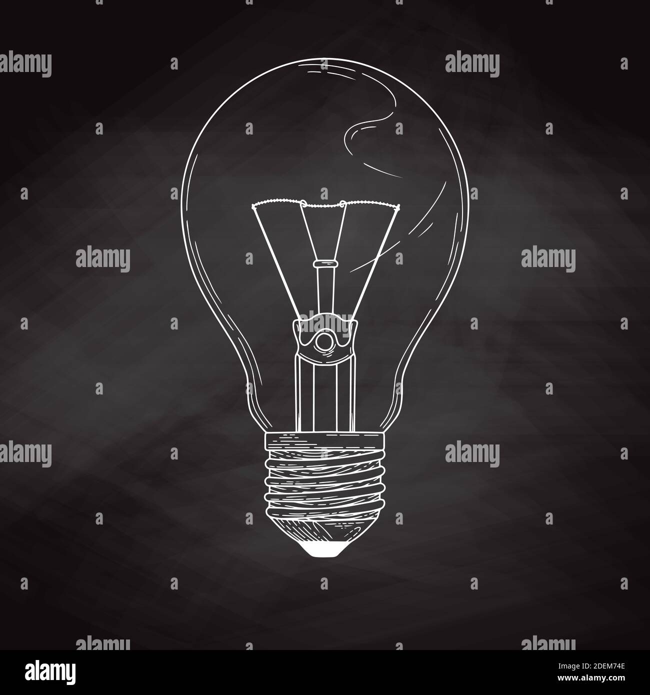 Light bulb drawn on blackboard Stock Vector Images - Alamy