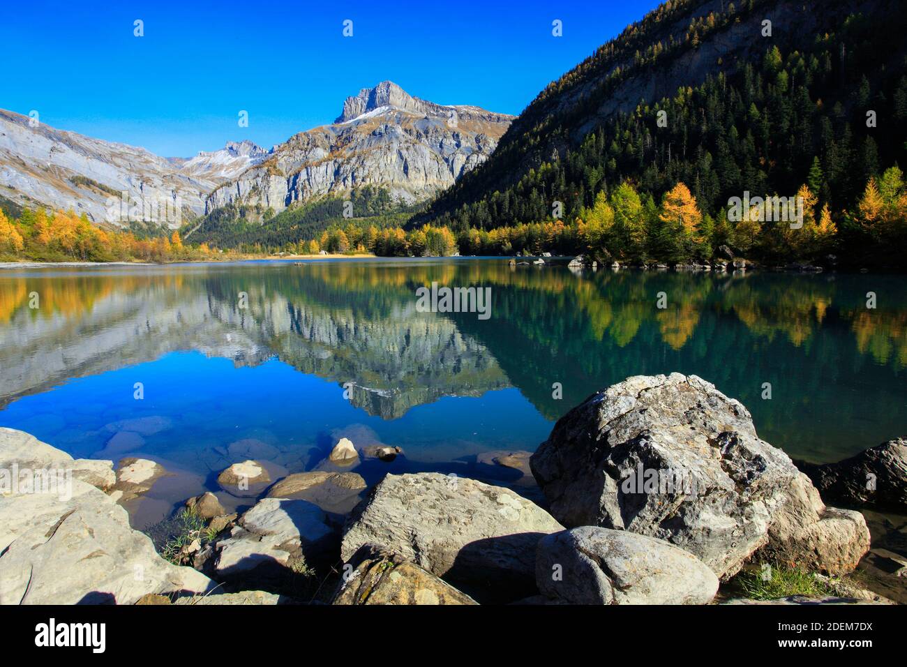 geography / travel, Switzerland, Lac de Derborence and Mont Gond