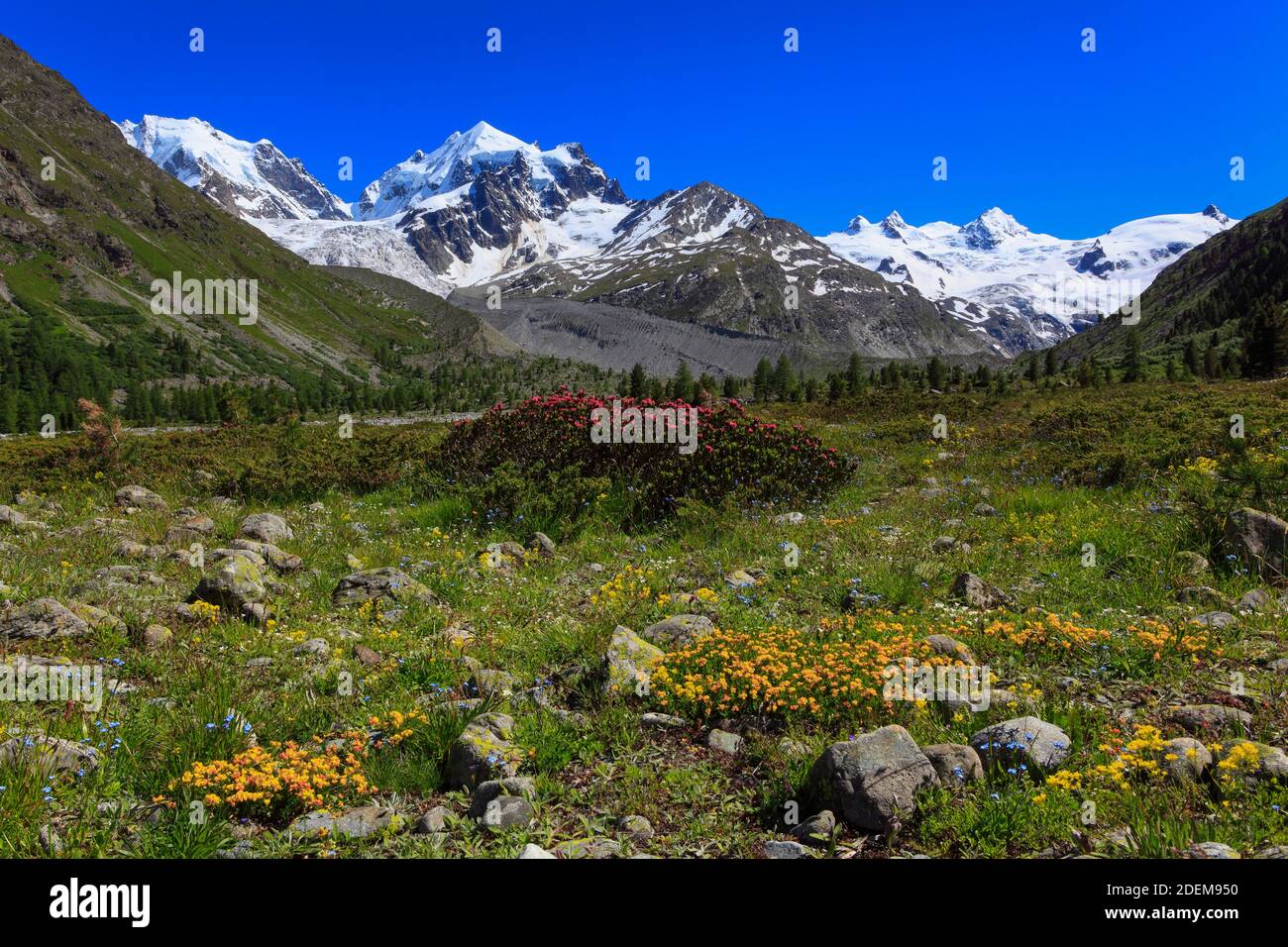 geography / travel, Switzerland, Val Roseg, Additional-Rights-Clearance-Info-Not-Available Stock Photo