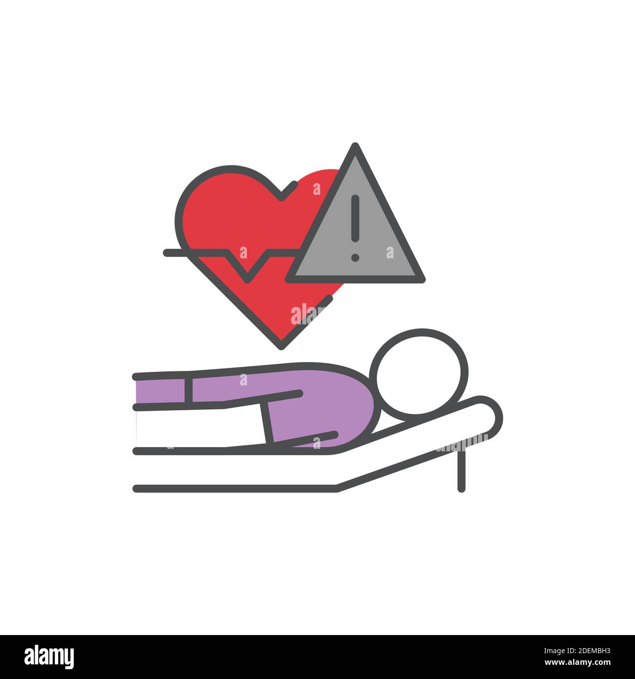 Health threat line color icon. Sign for web page, mobile app Stock ...