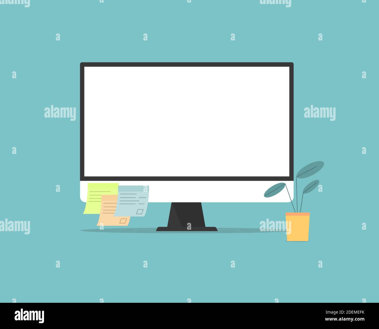 Laptop computer vector realistic illustration isolated on white ...