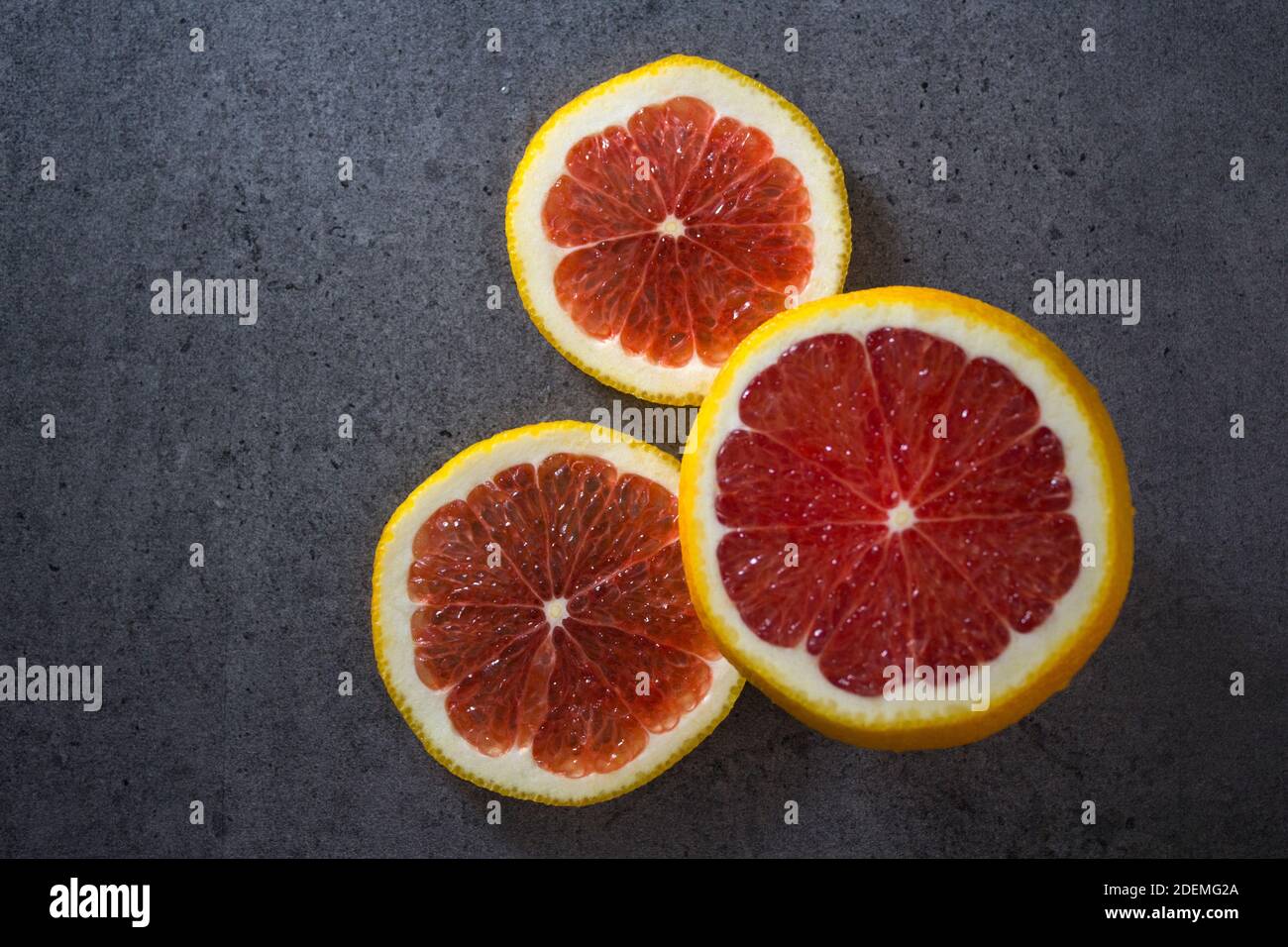 Blood orange macro photo. Fruit texture close up. Citrus texture close