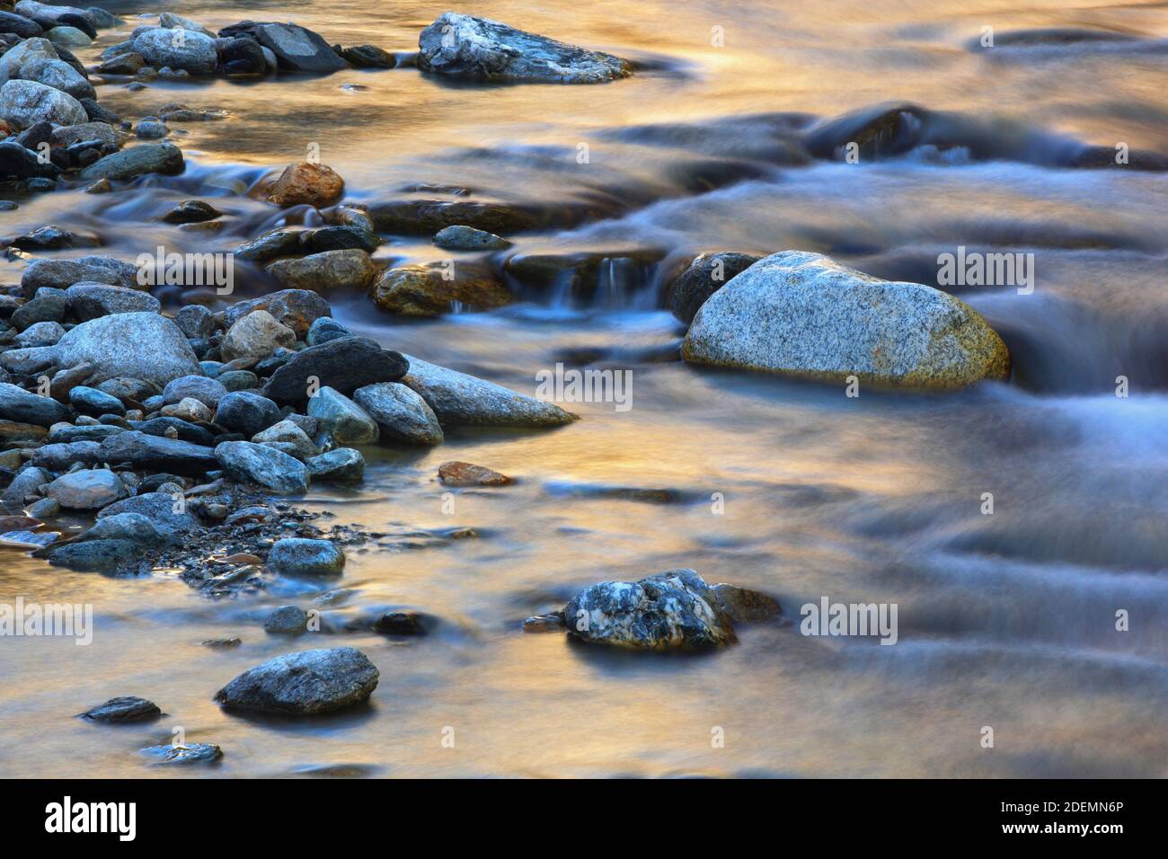 geography / travel, Switzerland, course of a river, Valais, No-Postcard-Use | No-Greetingcard-Use Stock Photo