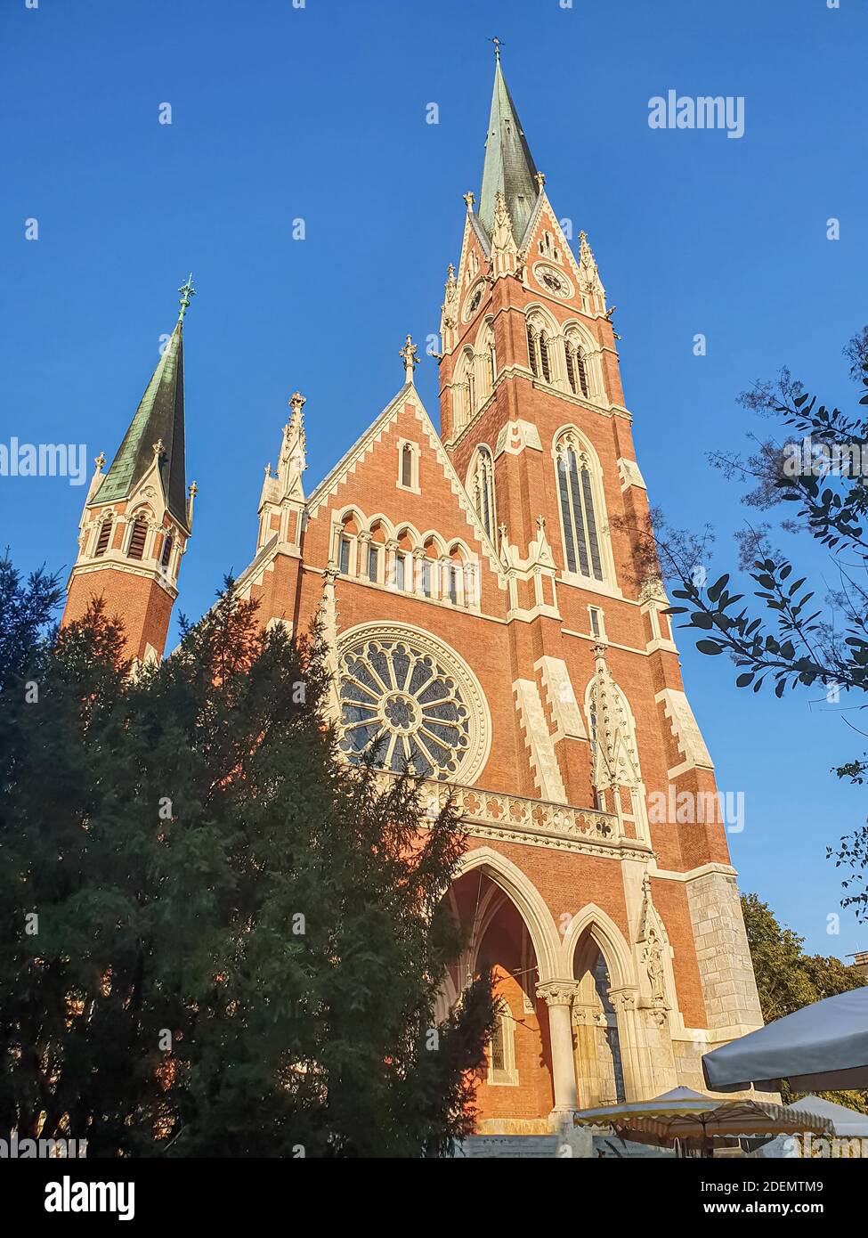 Church of the Heart of Jesus against the blue sky in Graz, Austria. Stock Photo