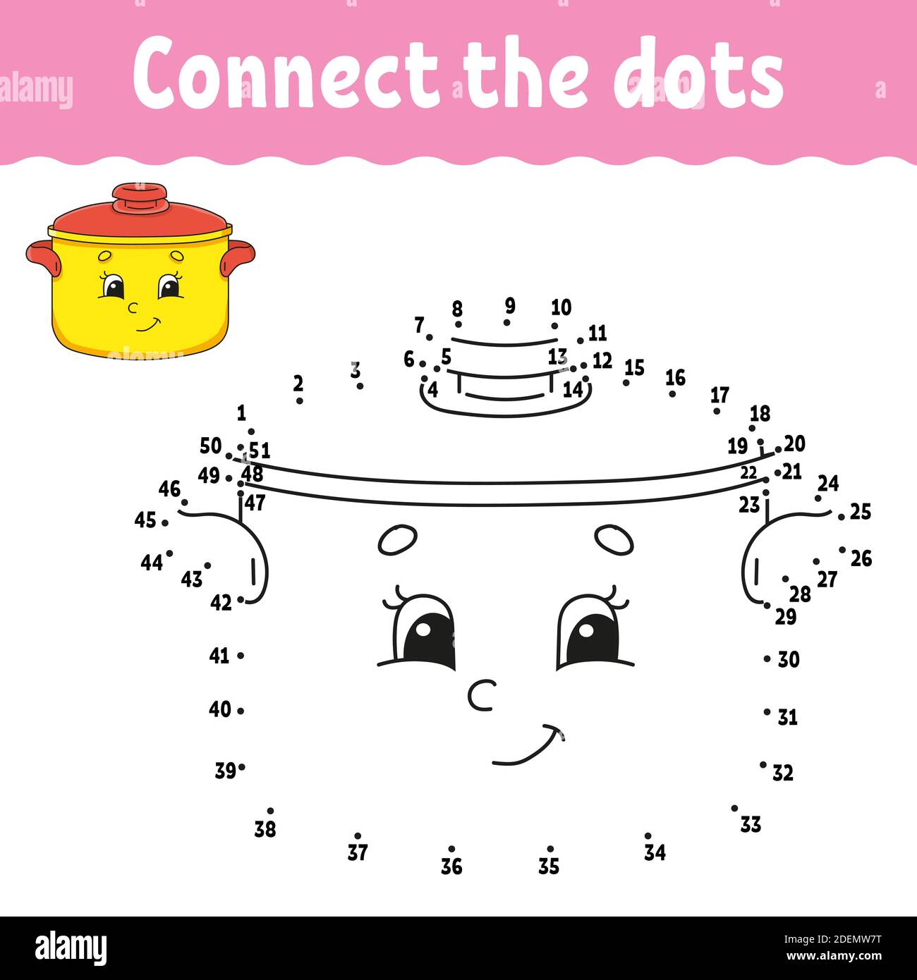 dot to dot game draw a line for kids activity worksheet coloring book with answer cartoon character vector illustration stock vector image art alamy