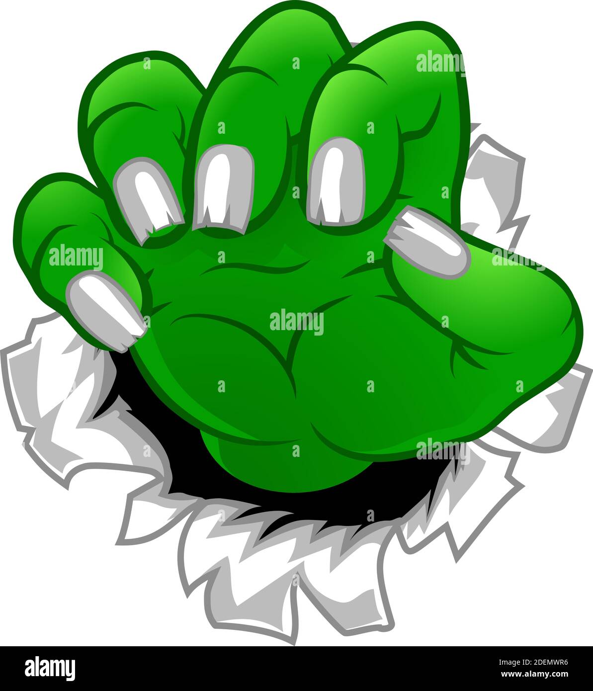 Monster Claw Cartoon Hand Stock Vector