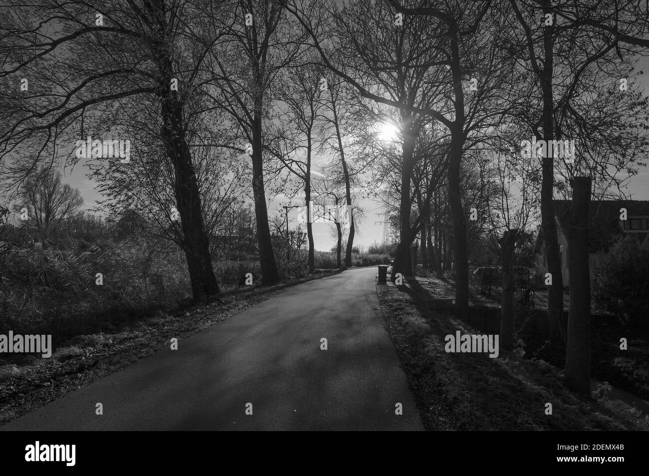 black and white pictures of the Gein river Stock Photo - Alamy
