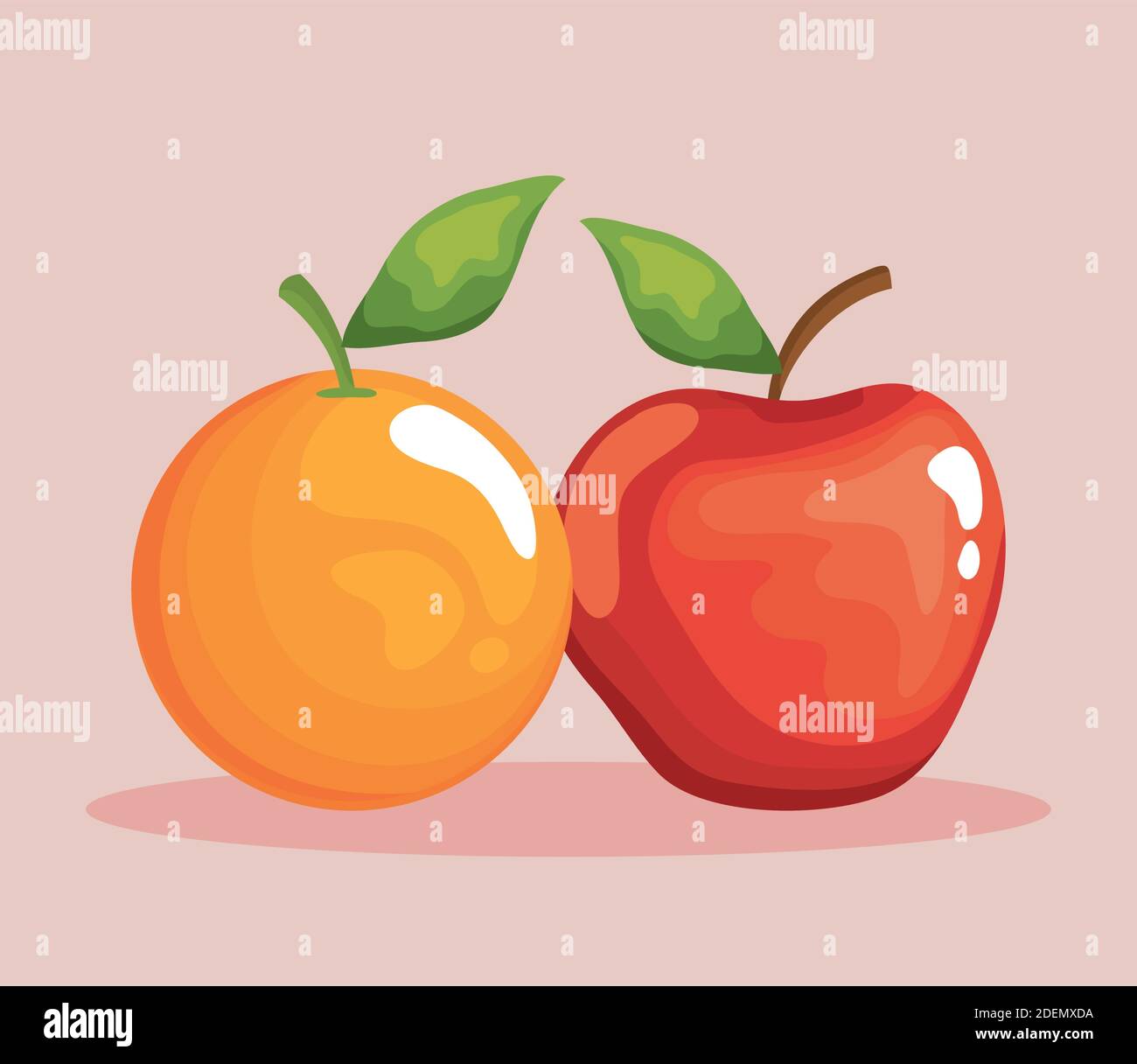 apple and orange fruit icon vector design Stock Vector Image & Art - Alamy