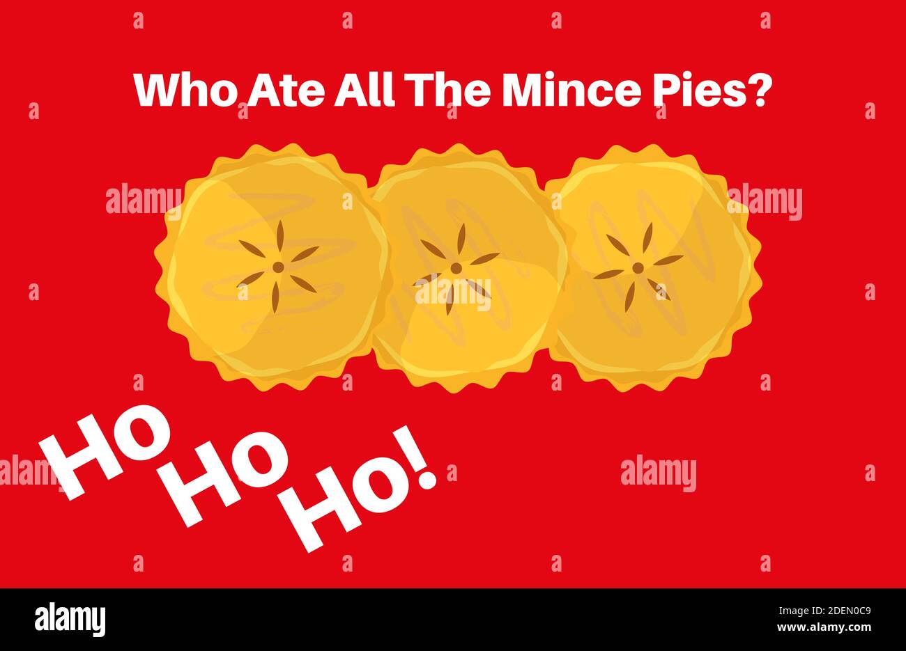 Who Ate All The Mince Pies Vector Illustration Stock Vector Image And Art Alamy 