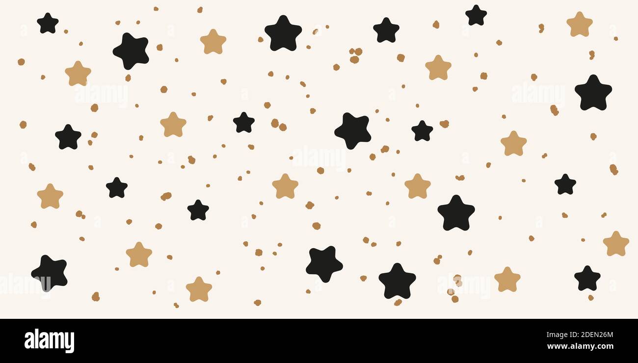 Flying gold star sparkle vector with white background Stock Vector
