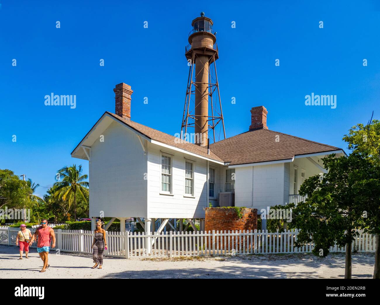 The Sanibel Island Light or Point Ybel Light on Sanibel Island on the Gulf of Mexico in southwest Florida in the Inited States Stock Photo