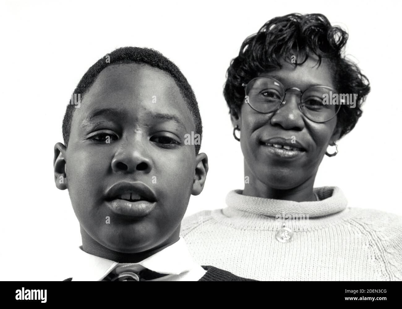 Mother and son UK 1990s UK Stock Photo