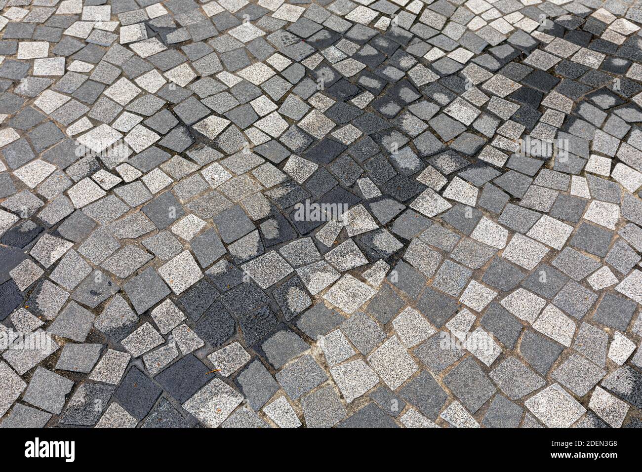Irregular Shape Tiles Cobblestones Street Pavement Background Stock ...