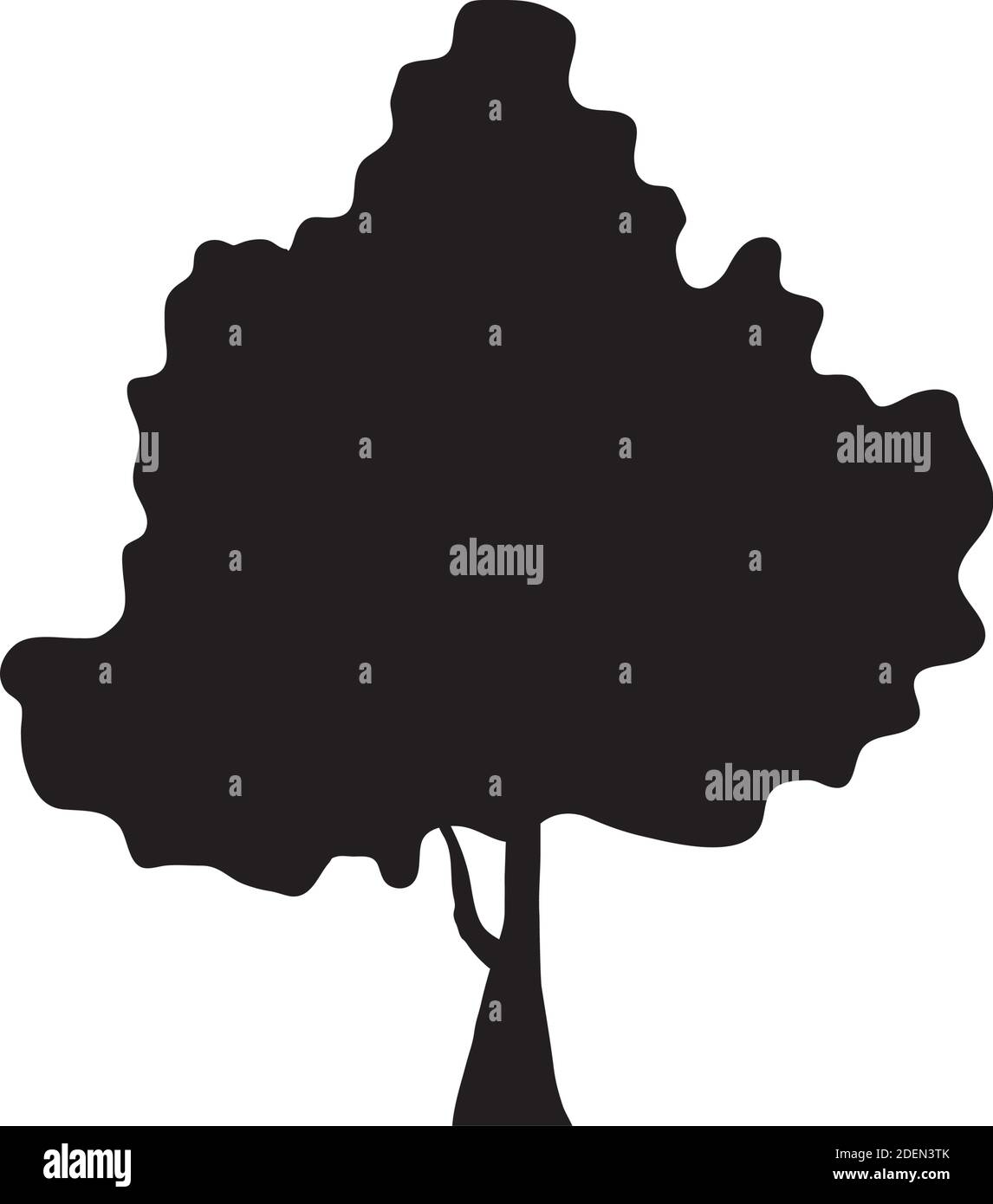 leaved tree plant silhouette style icon Stock Vector Image & Art - Alamy