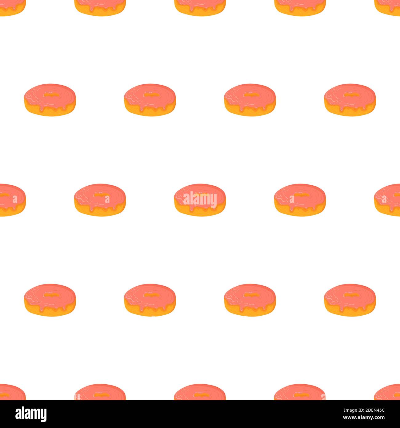Seamless pattern with donut with pink glaze. Decorative design for ...