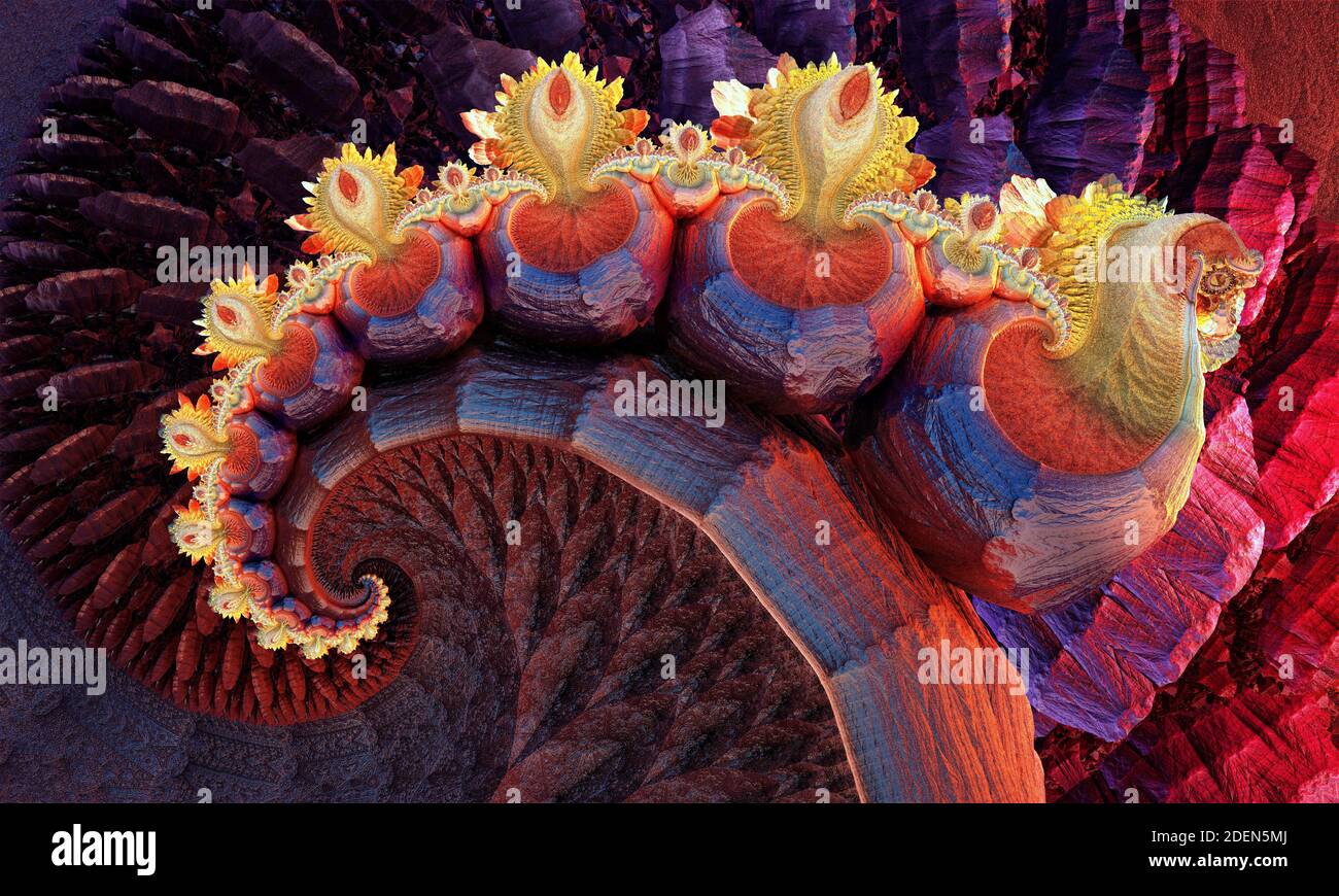 Abstract 3d flower fractal. 3d illustration Stock Photo