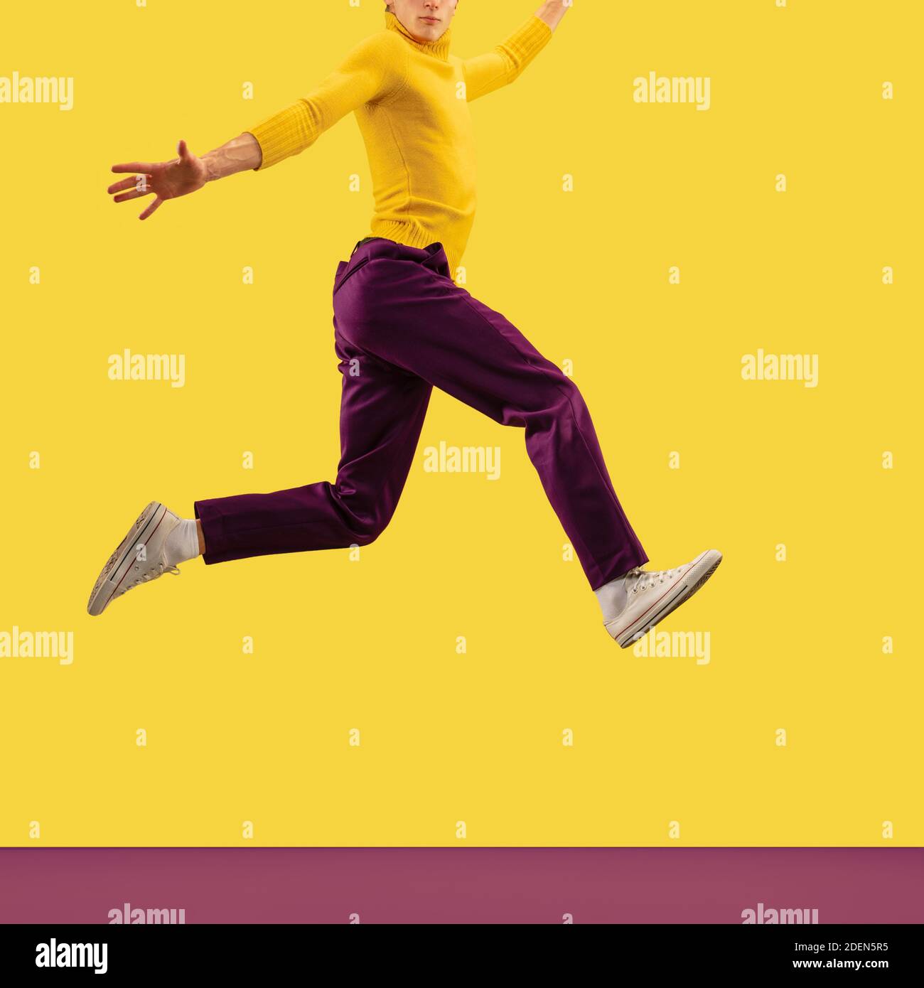 Asian person jumping vintage hi-res stock photography and images - Alamy