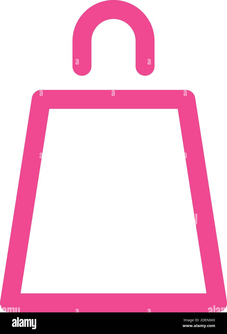 shopping bag pink line style icon Stock Vector