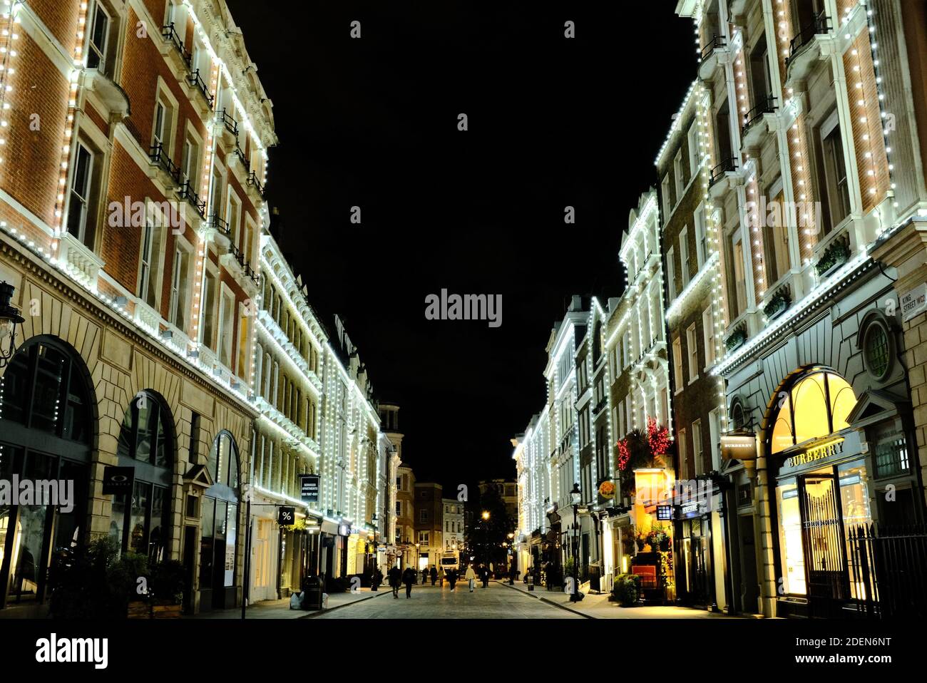 An deserted Covent Garden, London early evening during the 2020 Coronavirus pandemic Stock Photo