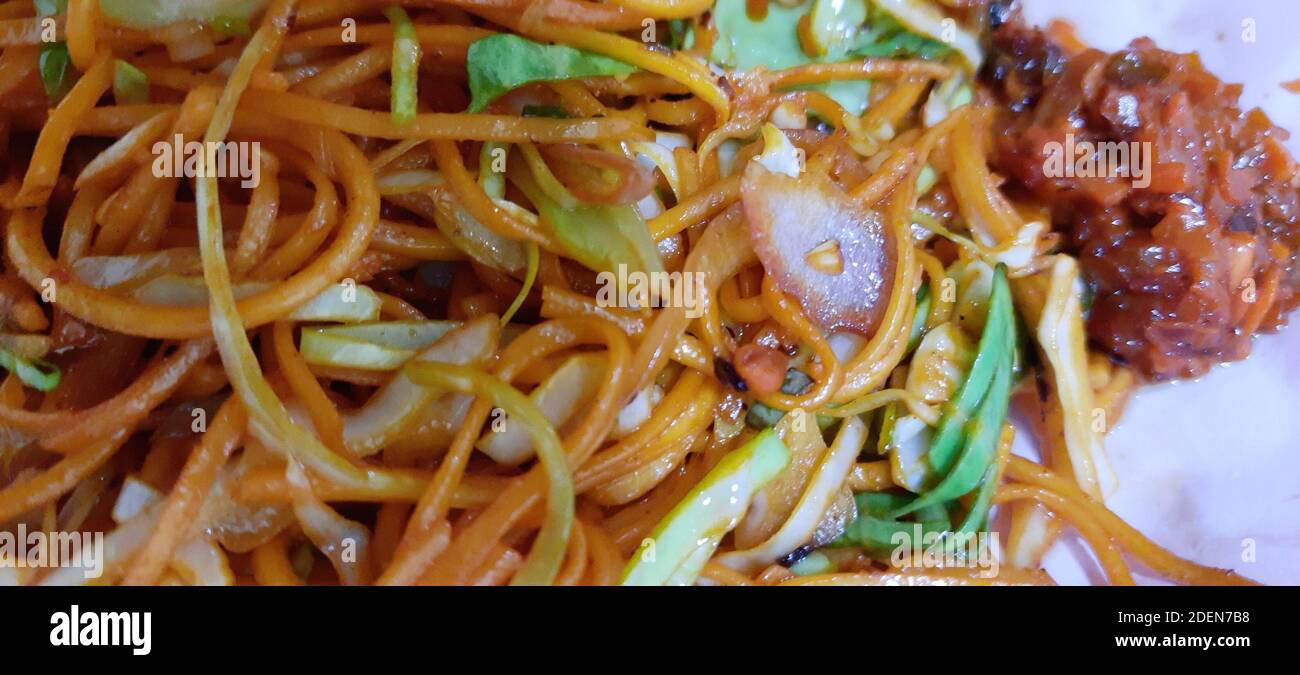 Chinese street food from india Stock Photo Alamy