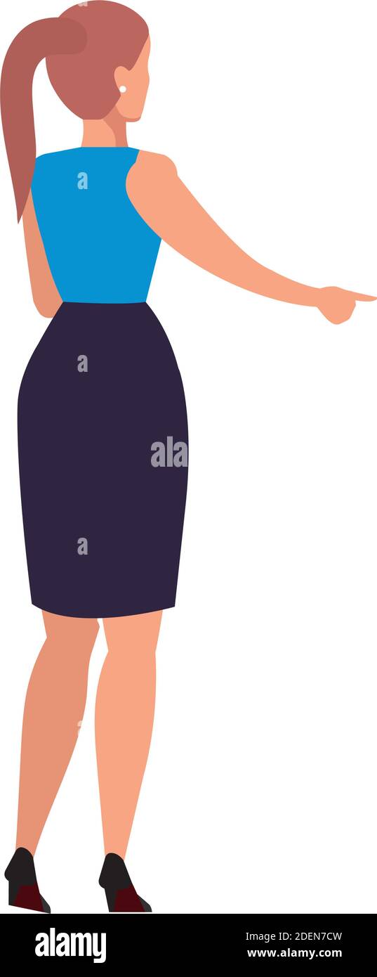 Back beautiful woman avatar hi-res stock photography and images - Alamy