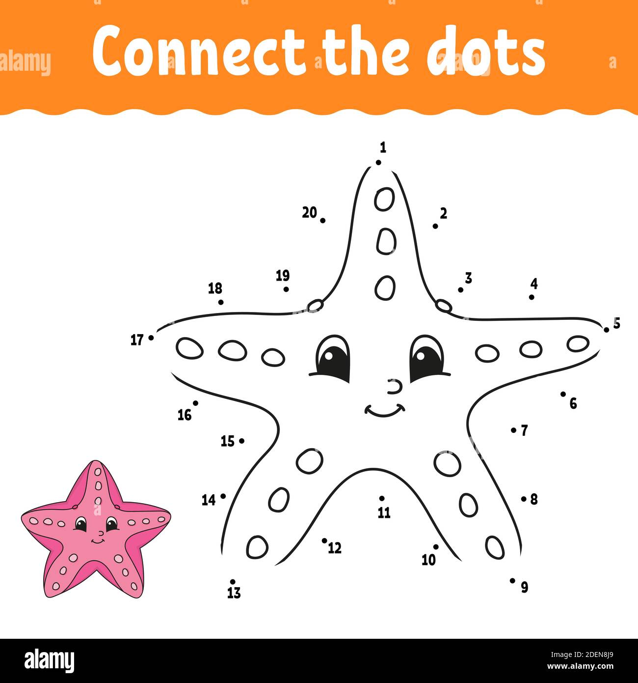 Dot to dot game. Draw a line. For kids. Activity worksheet. Coloring ...