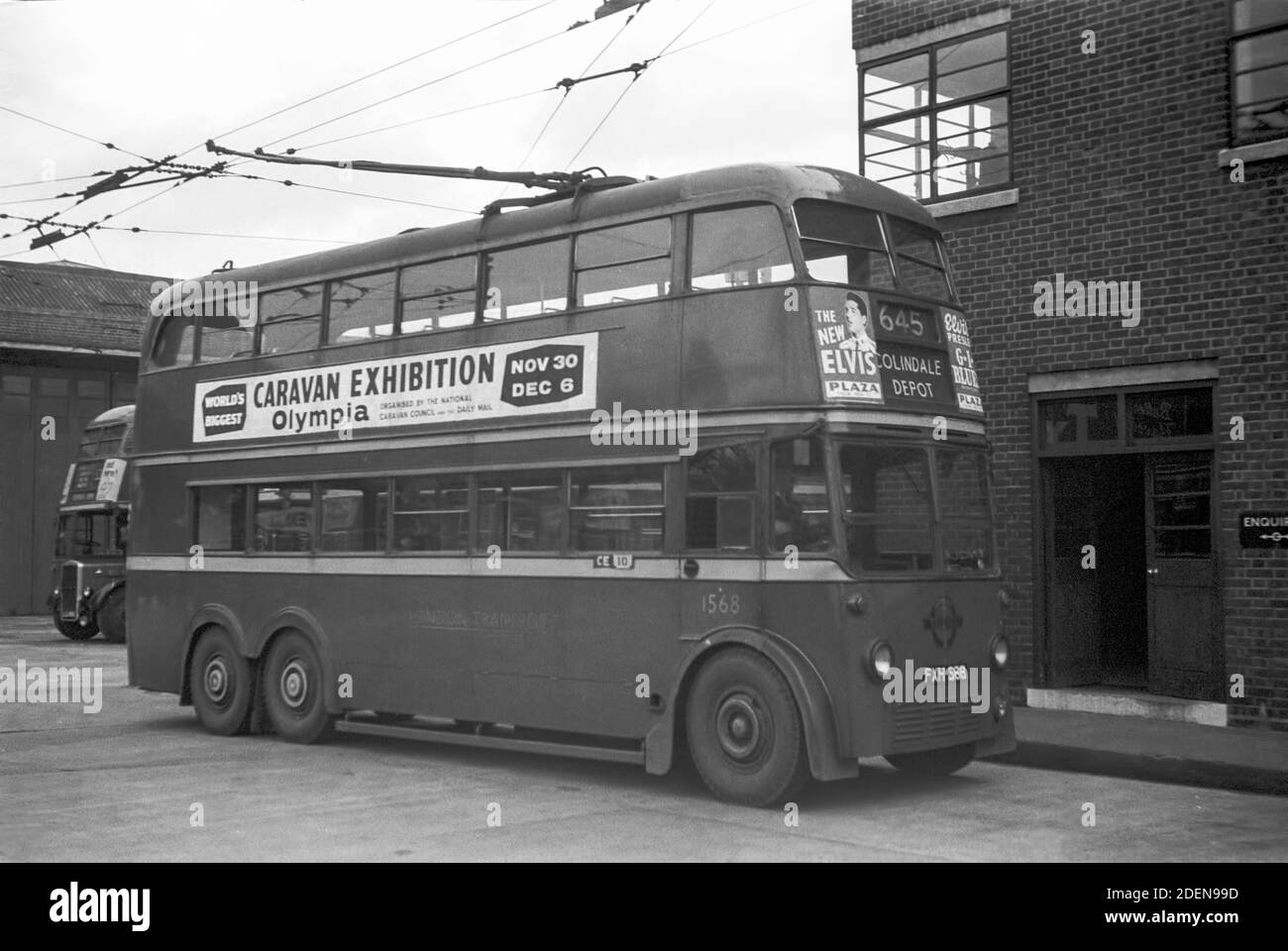 N1 Class London Trolleybus at Colindale Depot Stock Photo